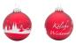 Preview: Weihnachtskugel Köln Skyline Edition 6 in Rot matt mit weißem Druck