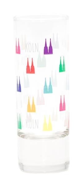 Schnapsglas bunte Dömchen – farbenfrohes Köln Design mit Dom-Motiven