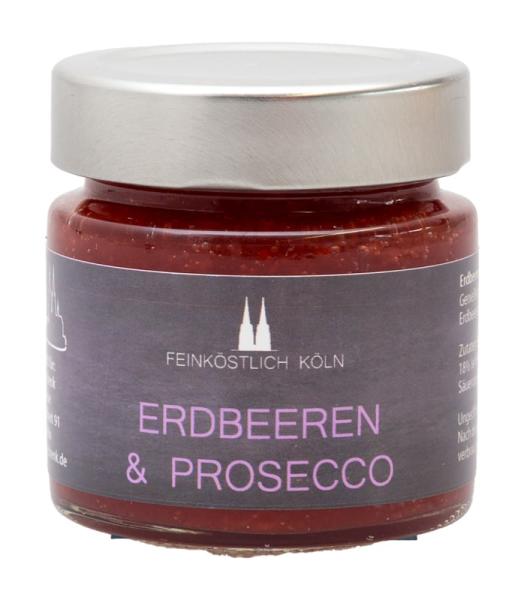 Erdbeeren & Prosecco Fruchtaufstrich Kölner Dom im Glas