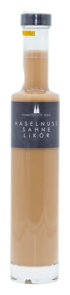 Flasche Haselnuss Sahne Likör von Feinköstlich Köln – cremiger Nusslikör aus Österreich, 200 ml