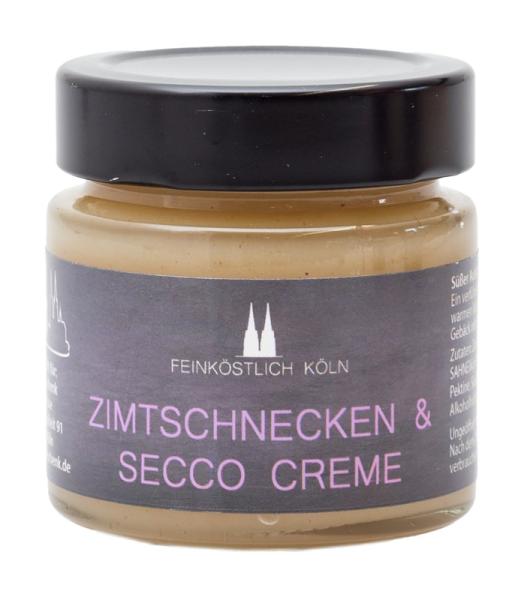 Glas Zimtschnecken-Sahne-Likör & Secco Creme von Feinköstlich Kölnufstrich Kölner Dom im Glas