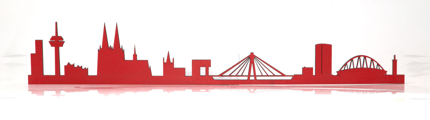 Kölner Skyline aus Holz groß - Made in Kölle! | koelngeschenk.de