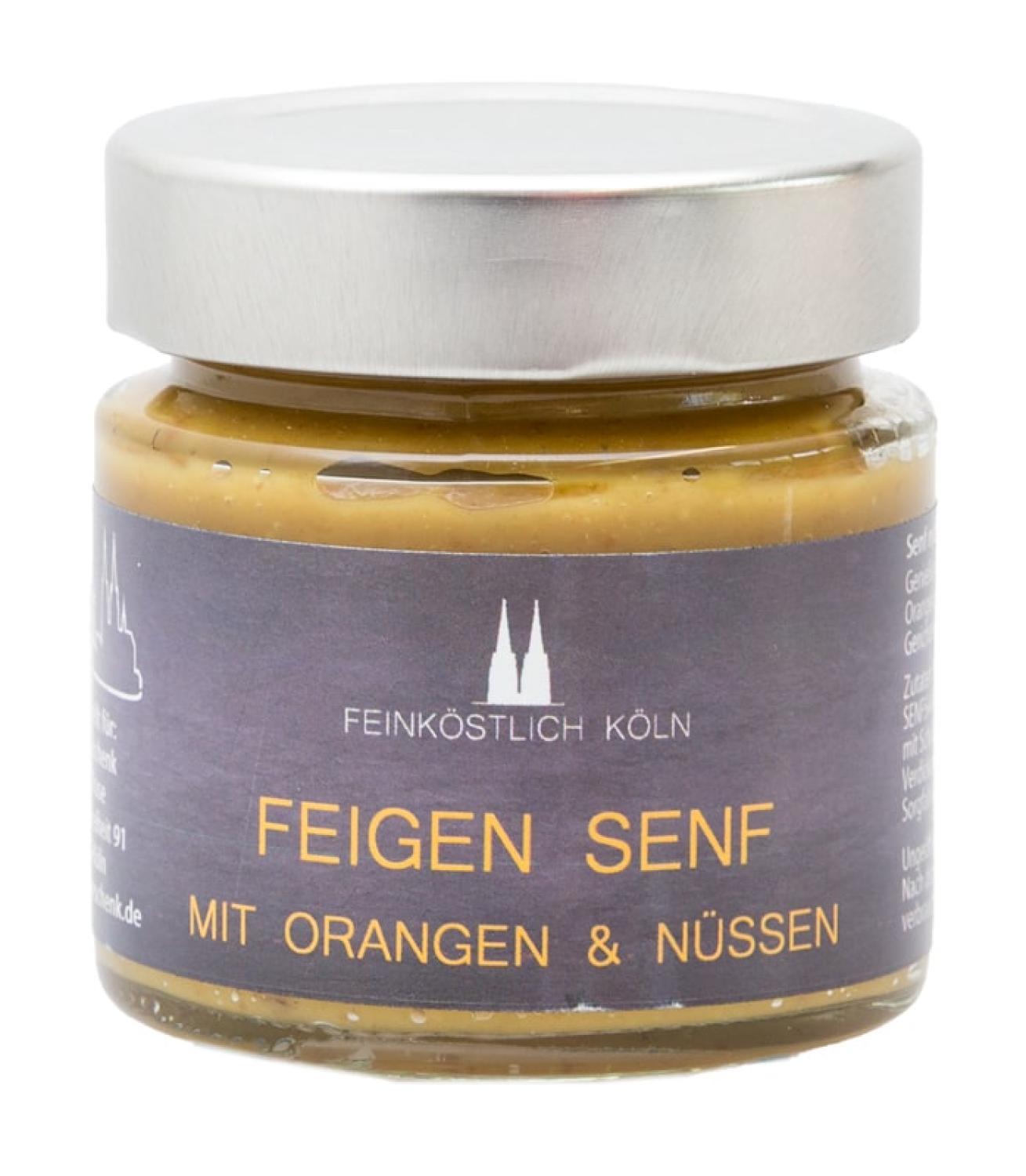 Feigensenf mit orangen und nüssen