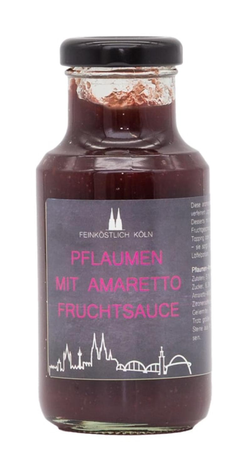 Pflaumen mit Amaretto Fruchtsauce - "Feinköstlich Köln"