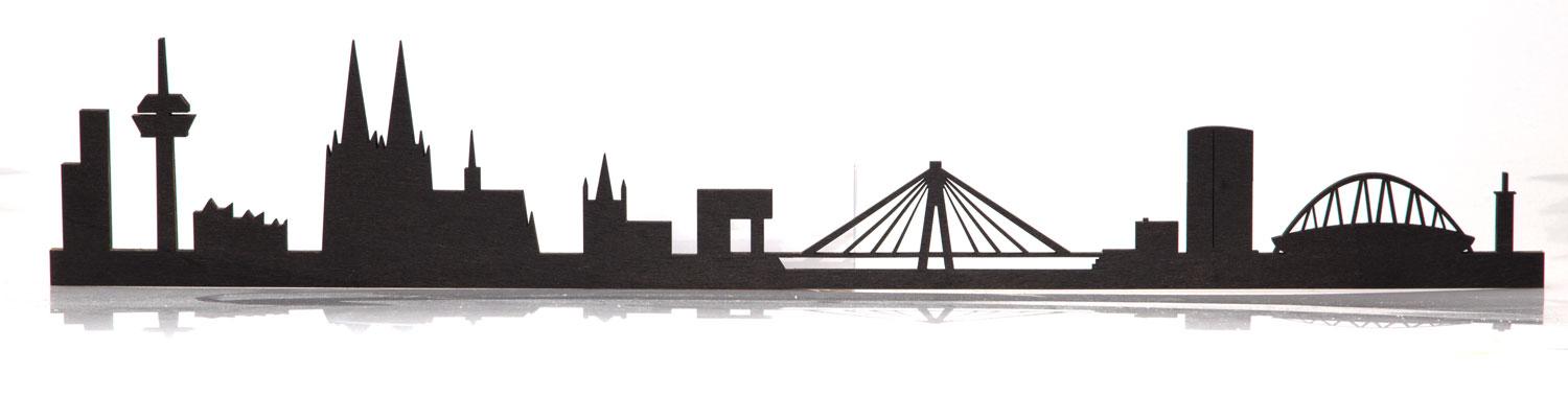 Kölner Skyline aus Holz groß - Made in Kölle! | koelngeschenk.de