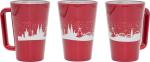 Wintertasse 2025 Köln Skyline in Rot mit silberner Innenseite